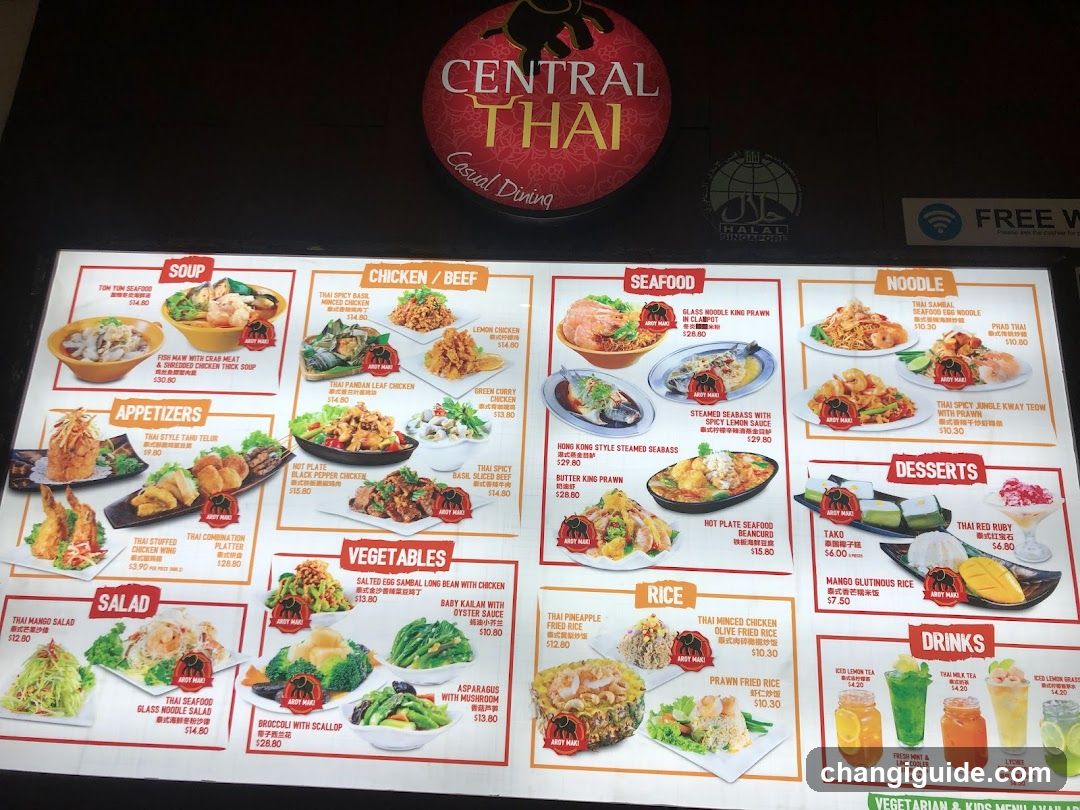 Central Thai Menu Board