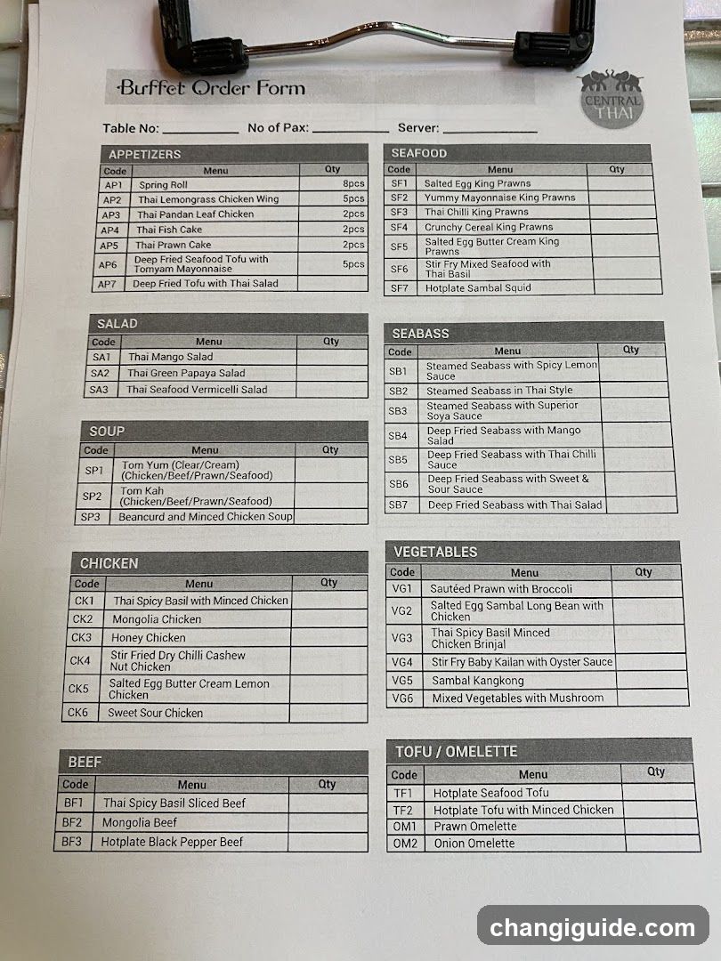 Buffet Order Form