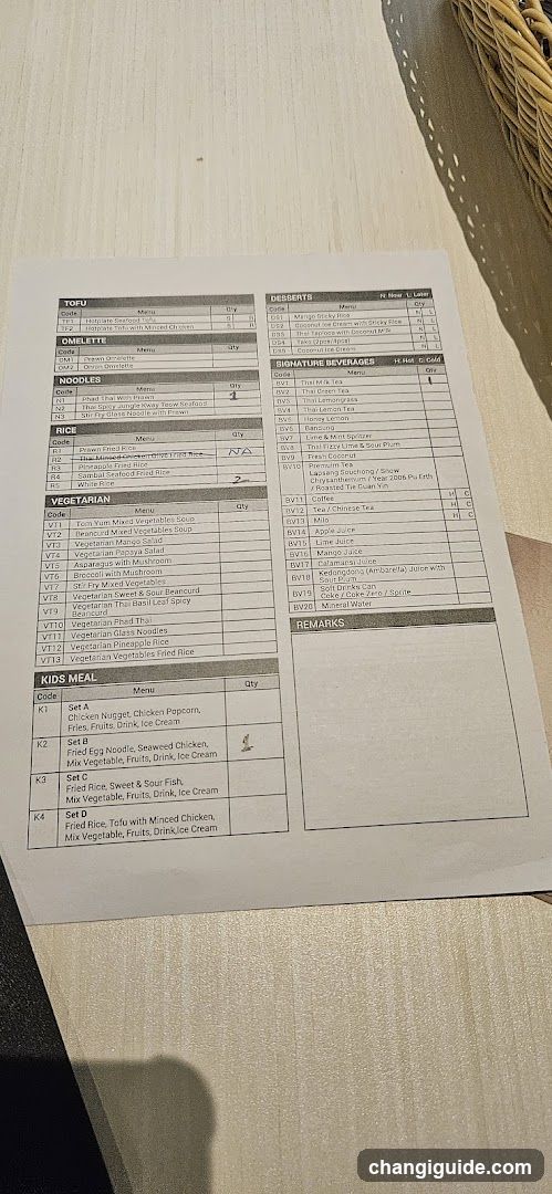 Restaurant Menu
