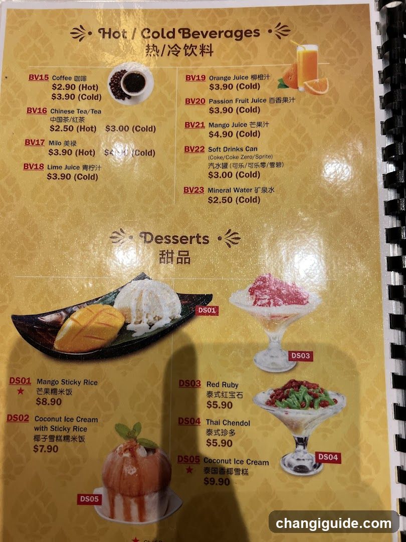 Hot/Cold Beverages & Desserts Menu