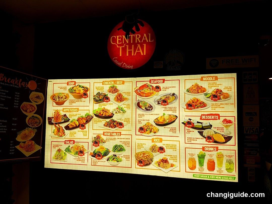 Central Thai Menu Board