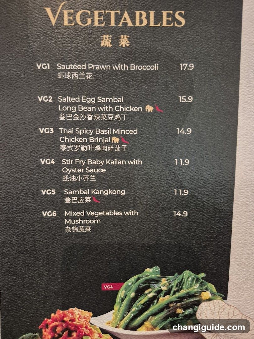 Vegetables Menu Page