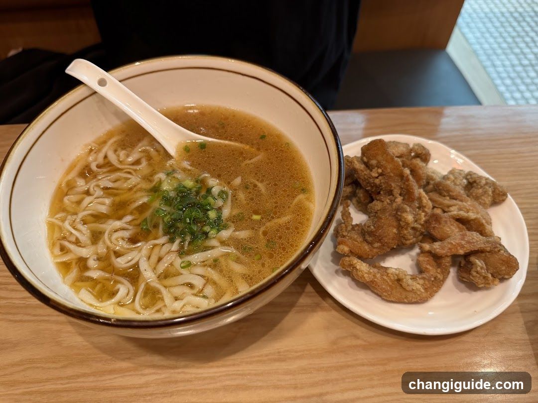 Noodle Bowl with Fried Chicken