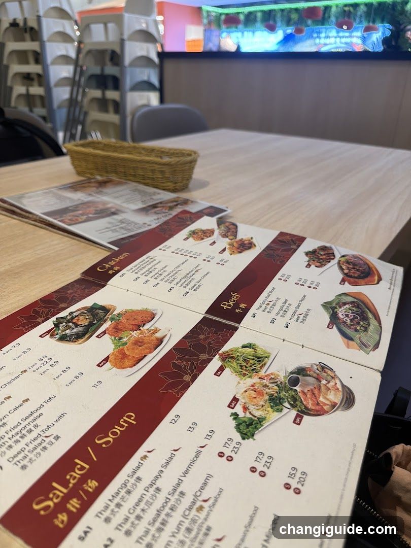 Restaurant Interior with Menu