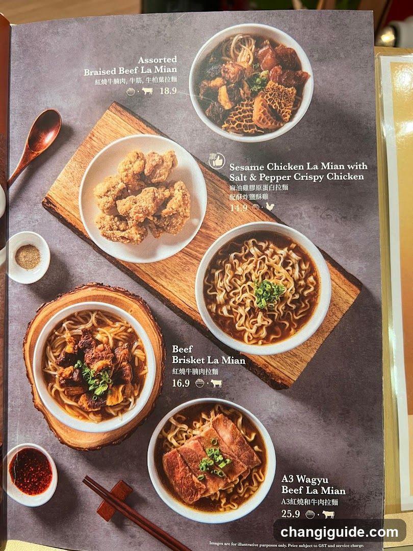 La Mian Menu Page