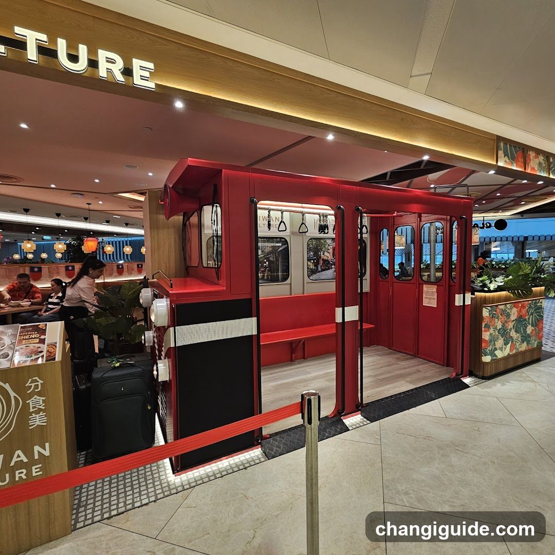 Red Train Interior Display