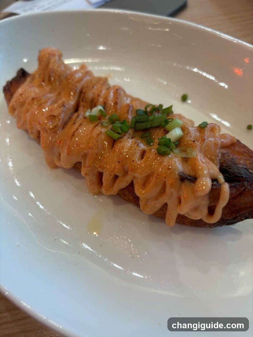 Grilled Fish with Sauce and Scallions