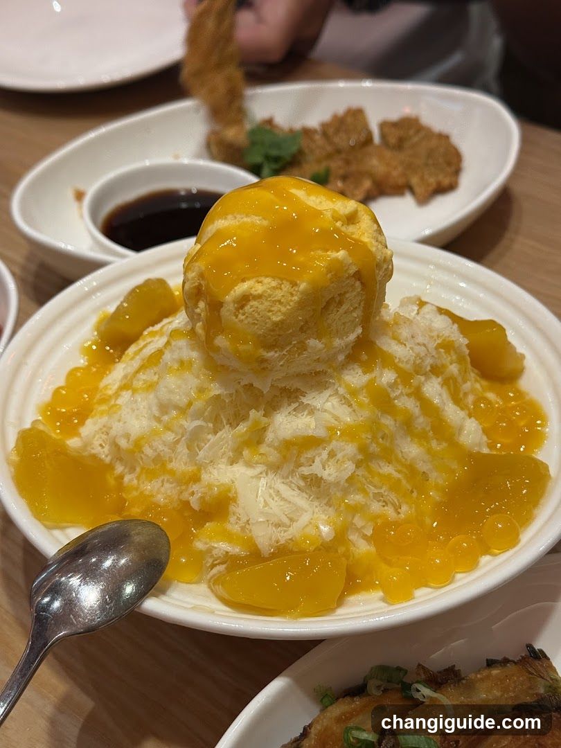 Mango Shaved Ice Dessert