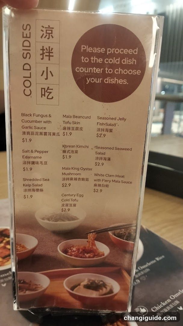Cold Sides Menu Board