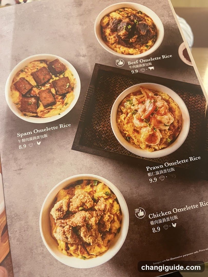 Omelette Rice Menu Page