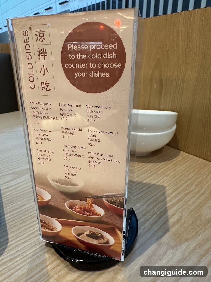 Cold Sides Menu