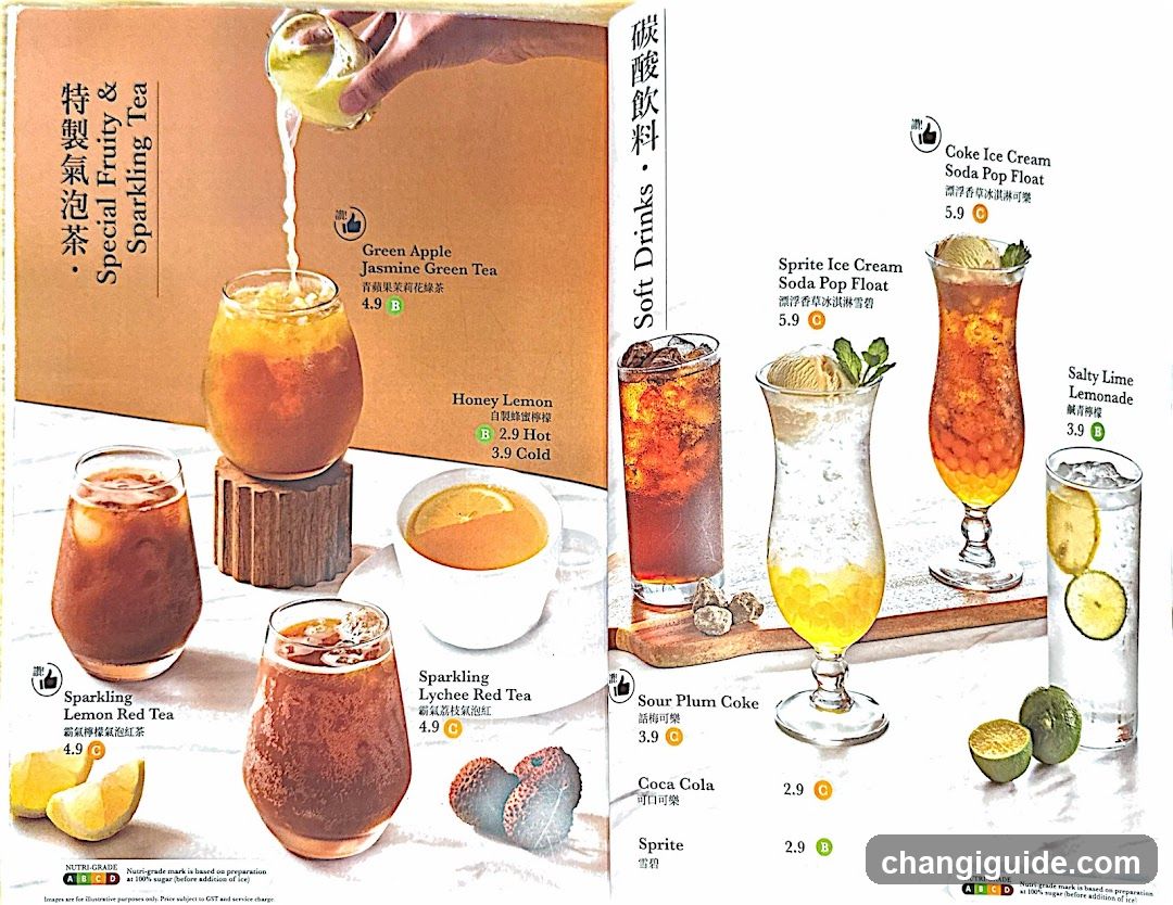 Special Fruity & Sparkling Tea Menu