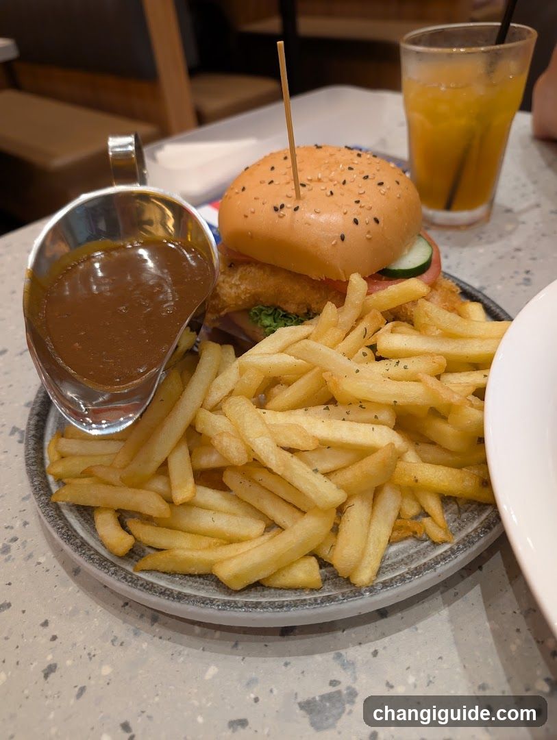 Burger and Fries Meal