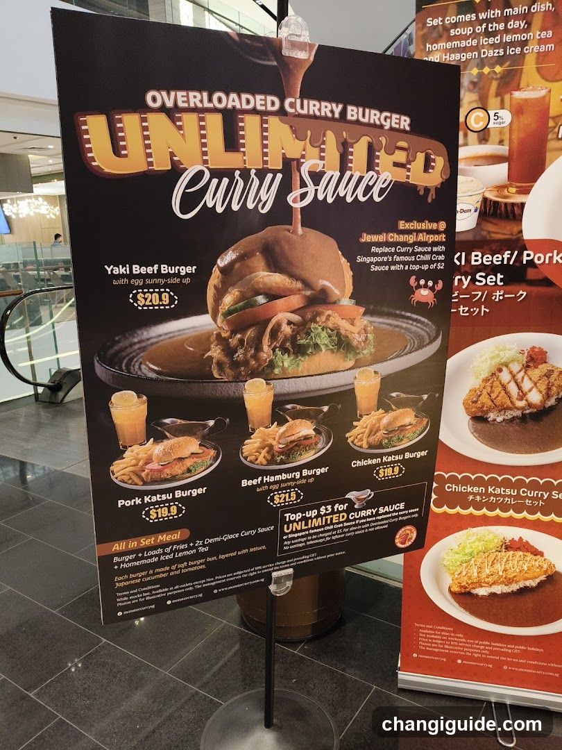 Curry Burger Promotion Sign