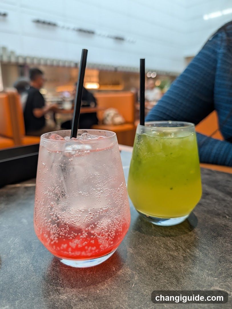 Colored Drinks on a Table