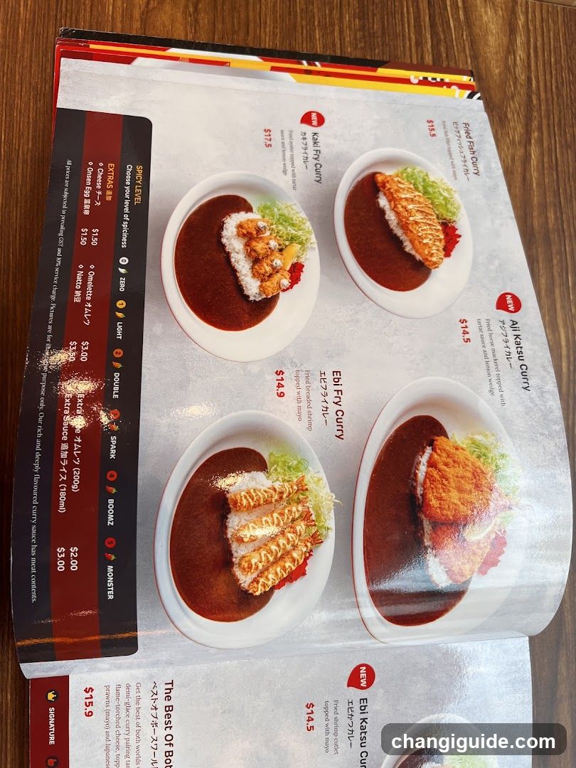 Curry Rice Menu Page