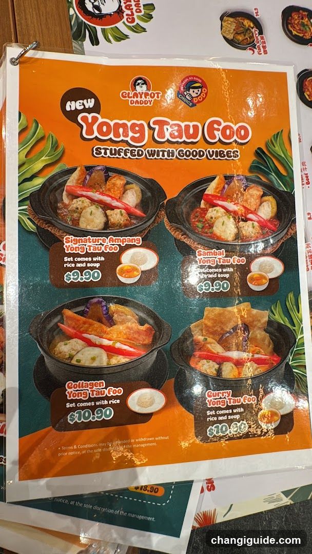 Clay Pot Daddy Yong Tau Foo Menu