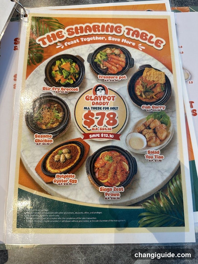 The Sharing Table - Claypot Daddy Menu Page