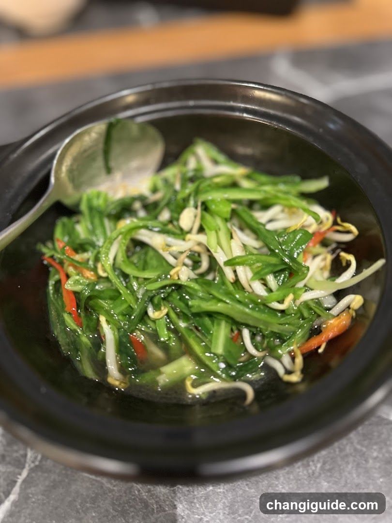 Stir-fried Greens with Bean Sprouts