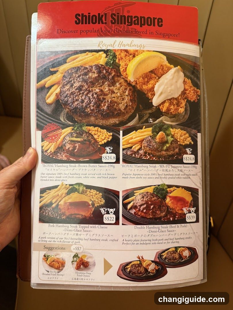 ShioK! Singapore Menu Page