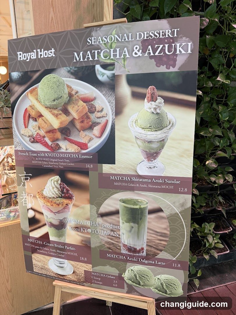 Seasonal Dessert Matcha & Azuki Menu Board