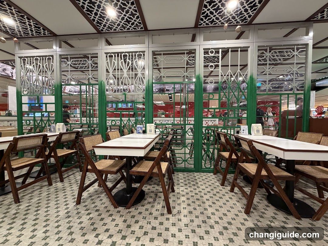 Restaurant Interior with Decorative Screens