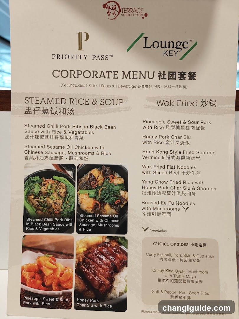 Terrace Chinese Kitchen Corporate Menu