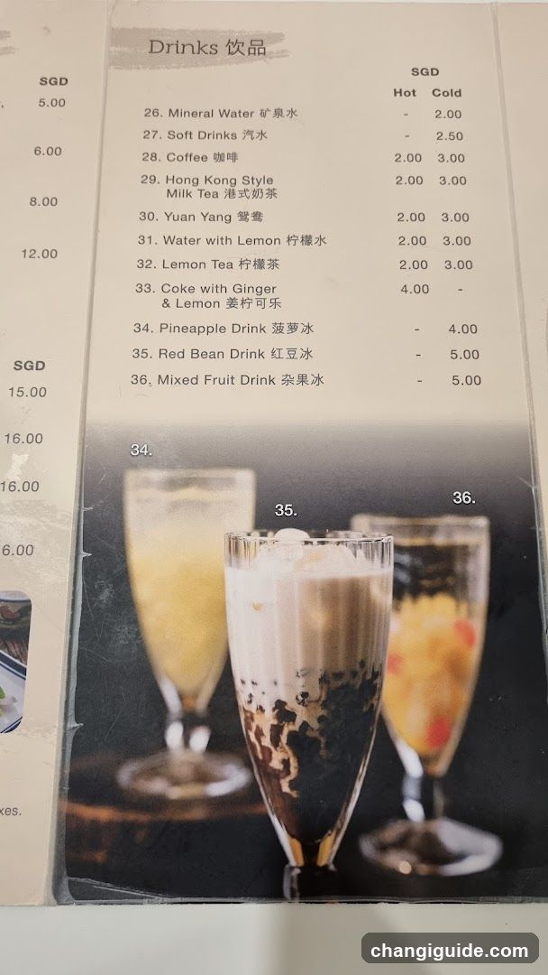 Drinks Menu