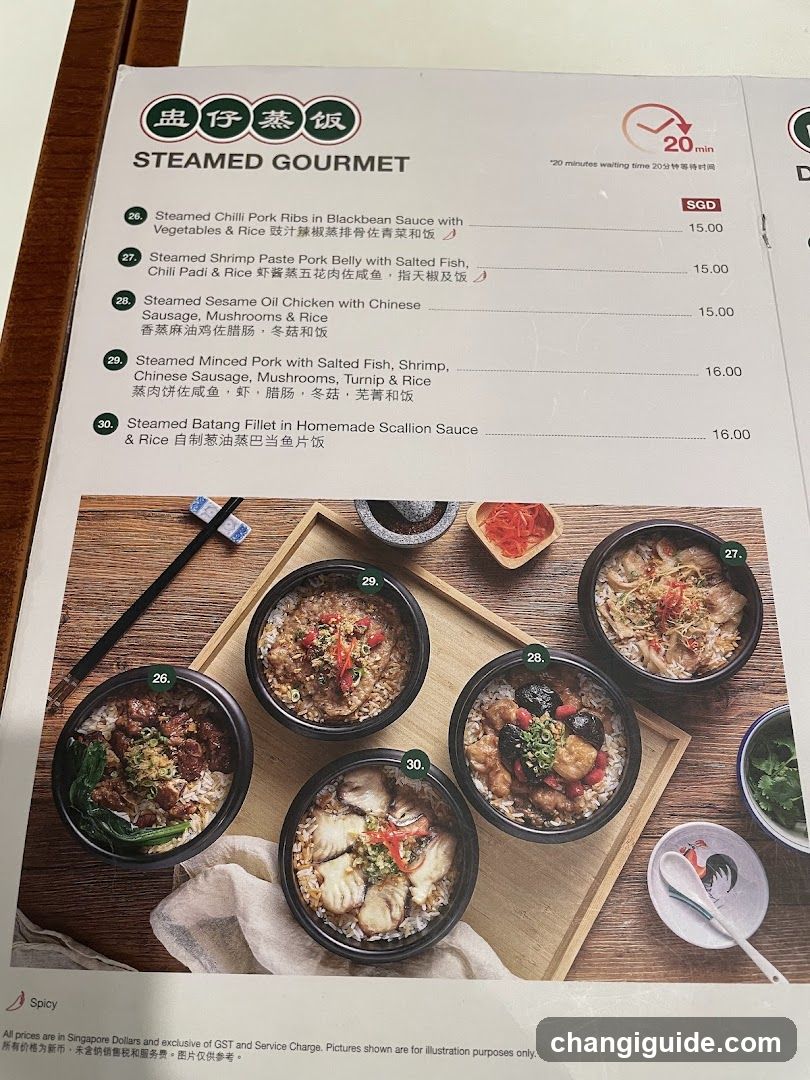 Steamed Gourmet Menu