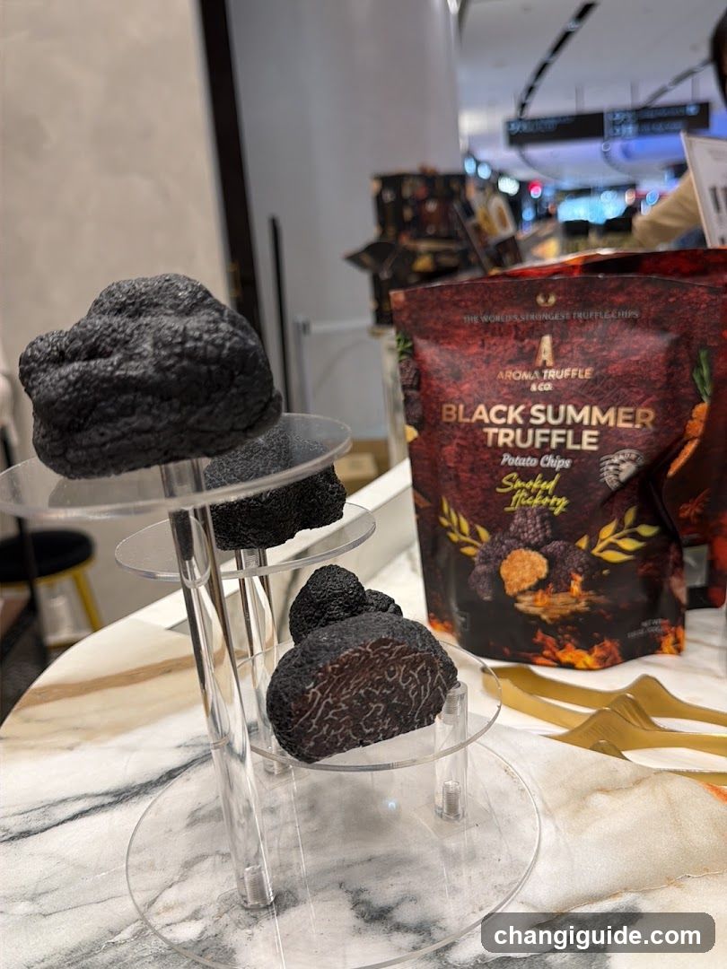 Black Summer Truffle Potato Chips Display