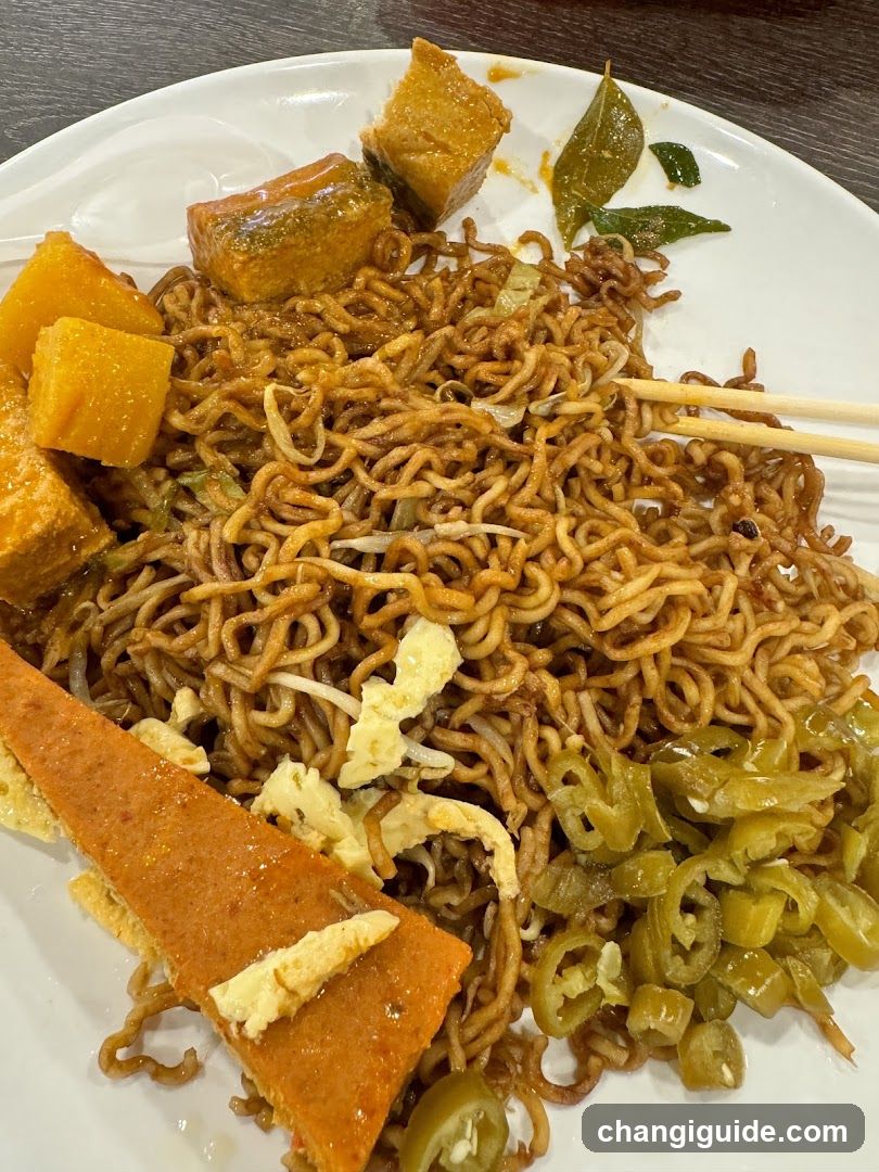 Fried Noodles with Tofu and Pickles