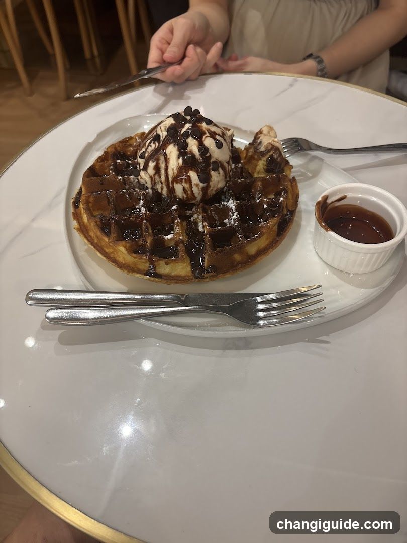 Waffle with Ice Cream