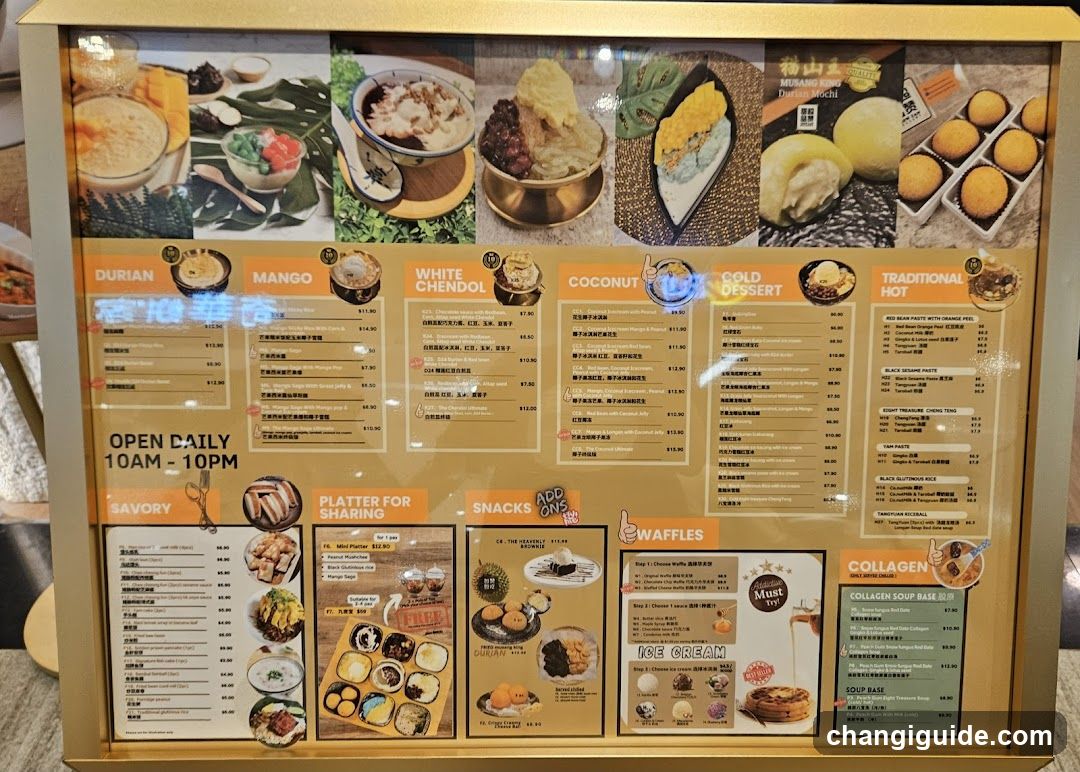 Dessert and Snack Menu Board