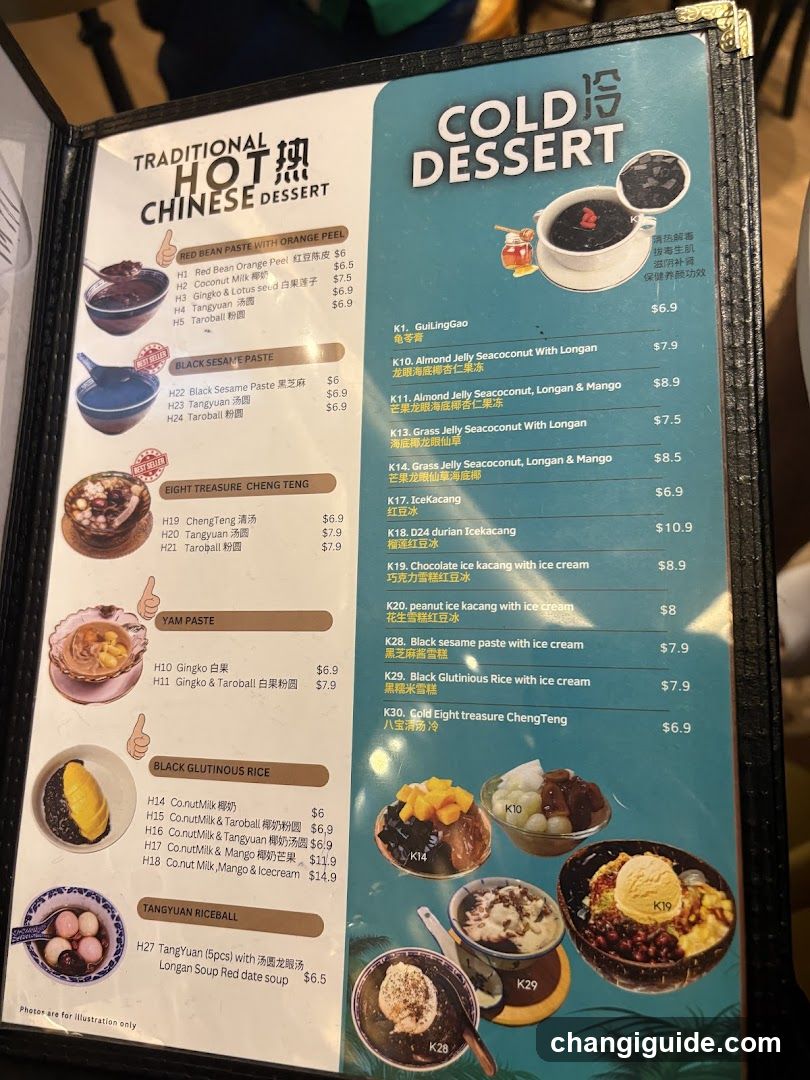 Traditional Hot Chinese Dessert & Cold Dessert Menu