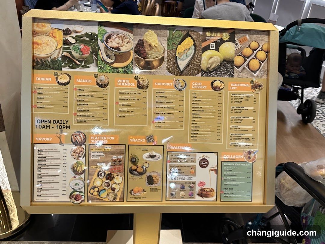Dessert and Snack Menu Board