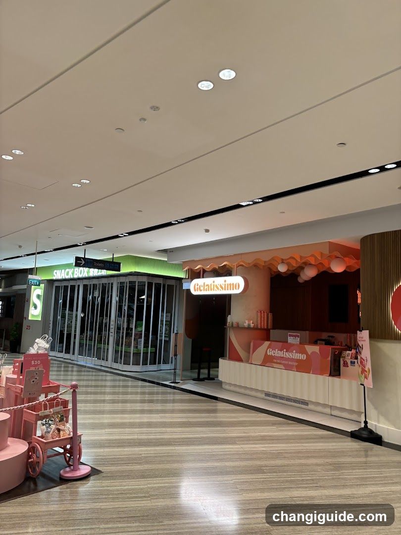 Mall Interior with Snack Box and Gelatissimo