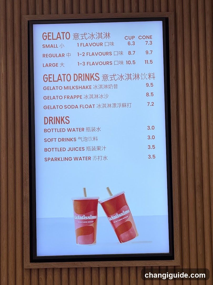 Gelato Menu Board