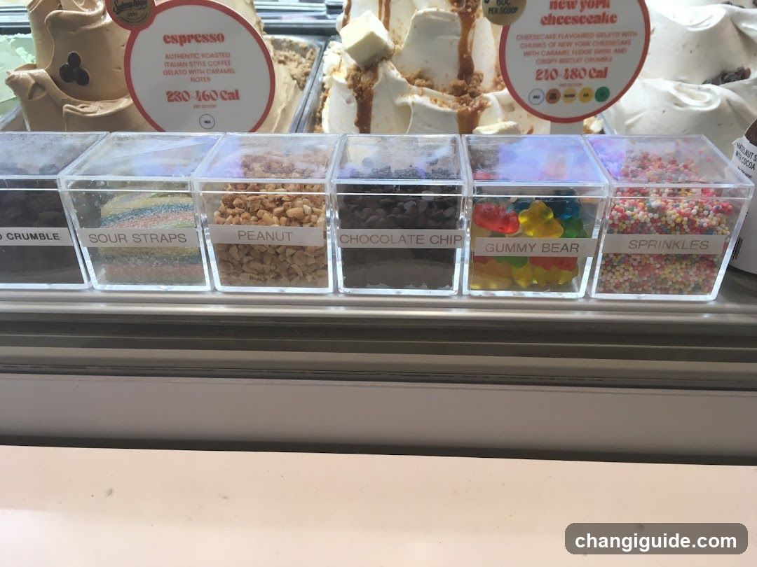 Gelato Toppings Display