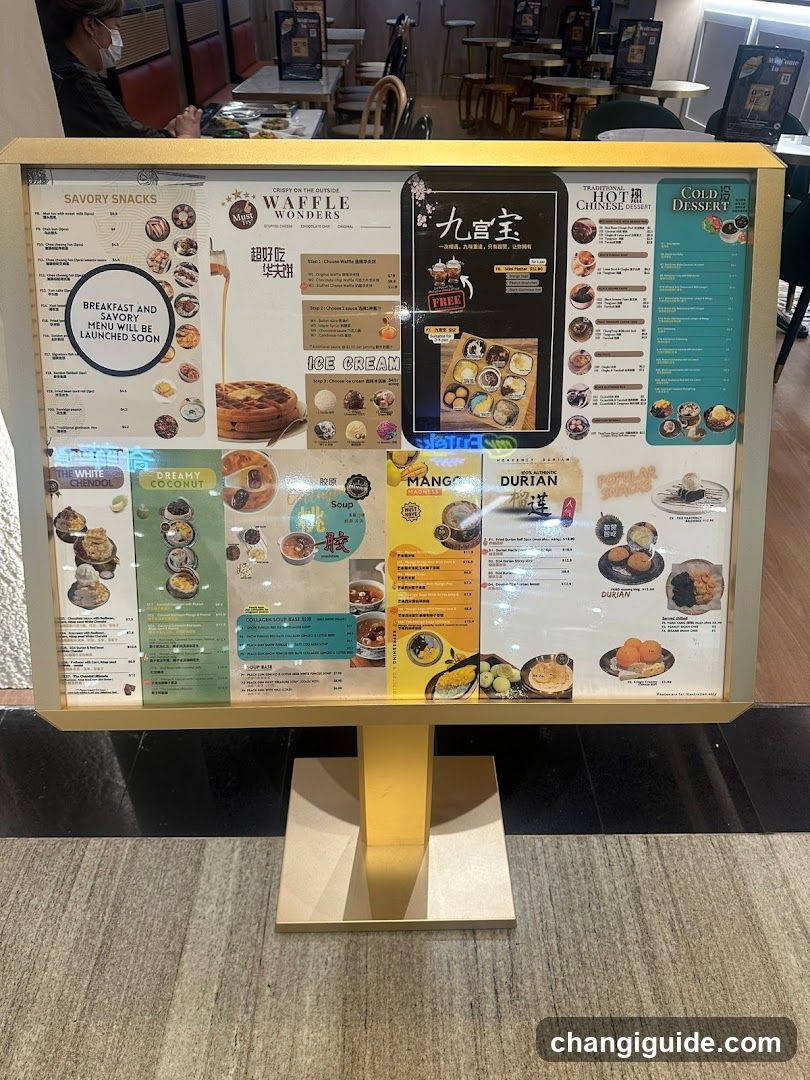 Waffle Wonders Menu Board