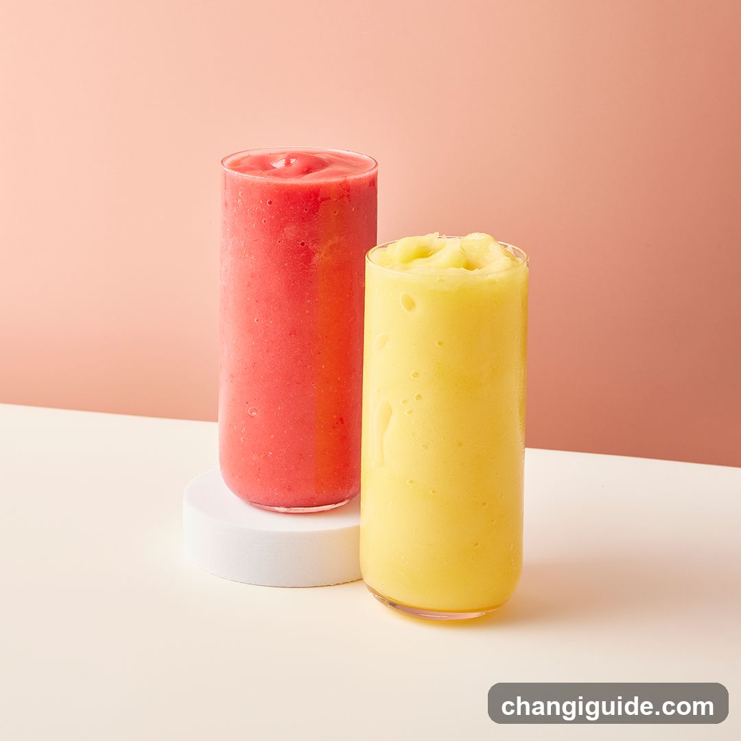 Smoothies on display