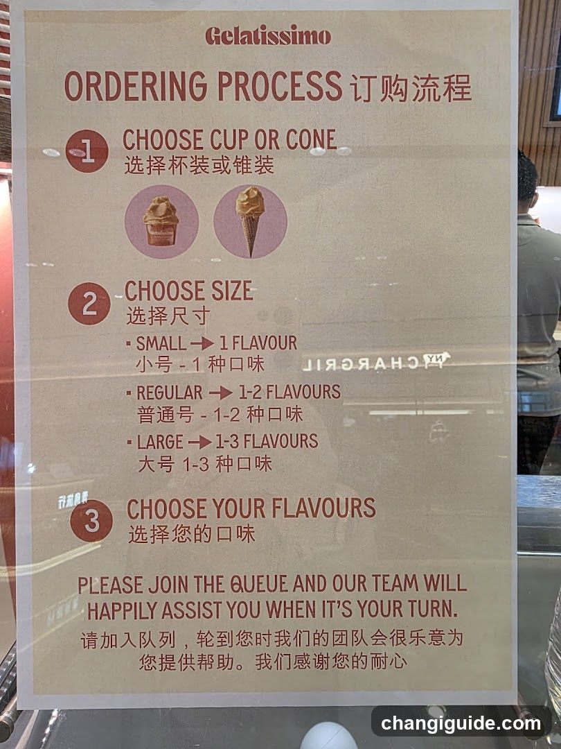 Gelatissimo Ordering Process Sign