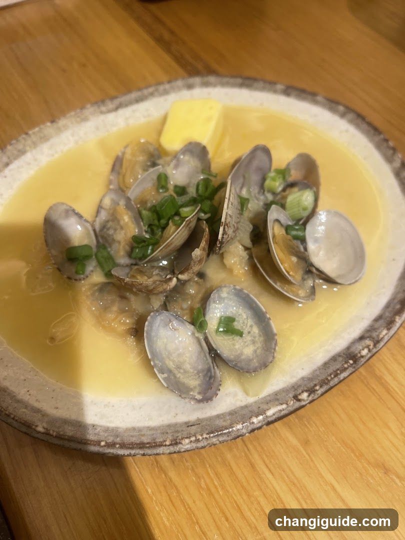 Clam Soup with Butter and Scallions