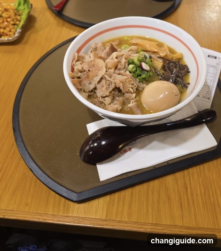 Ramen Bowl with Halved Egg and Tofu