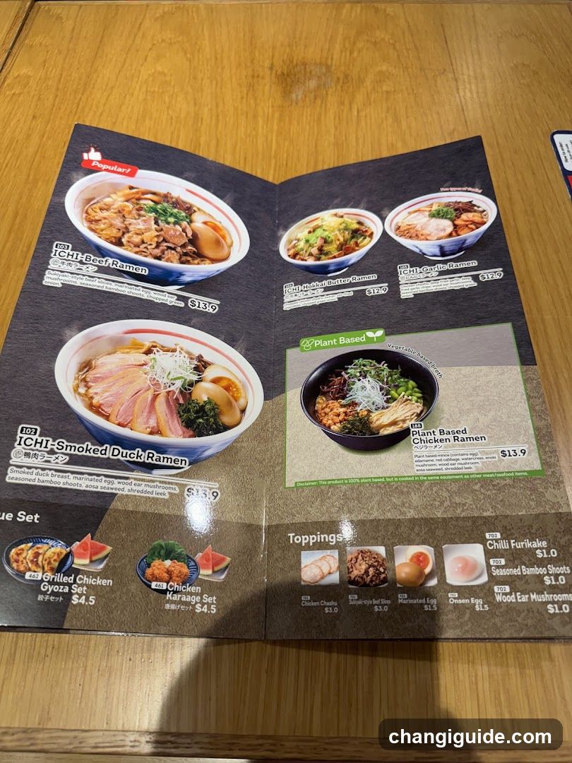 Ramen Menu