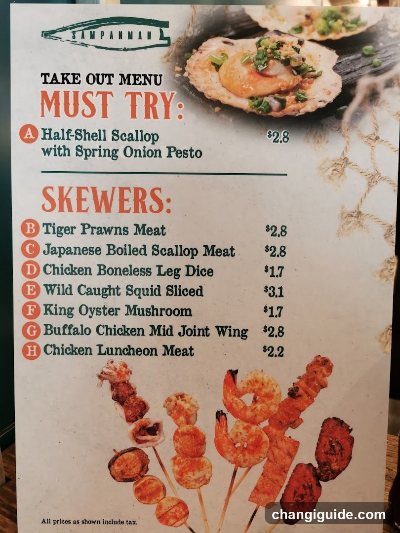 Sampahan Take Out Menu