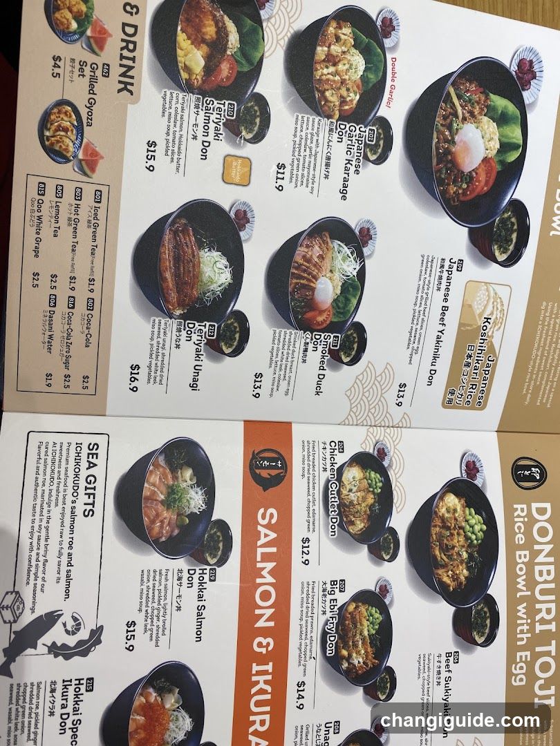Donburi Toji Menu