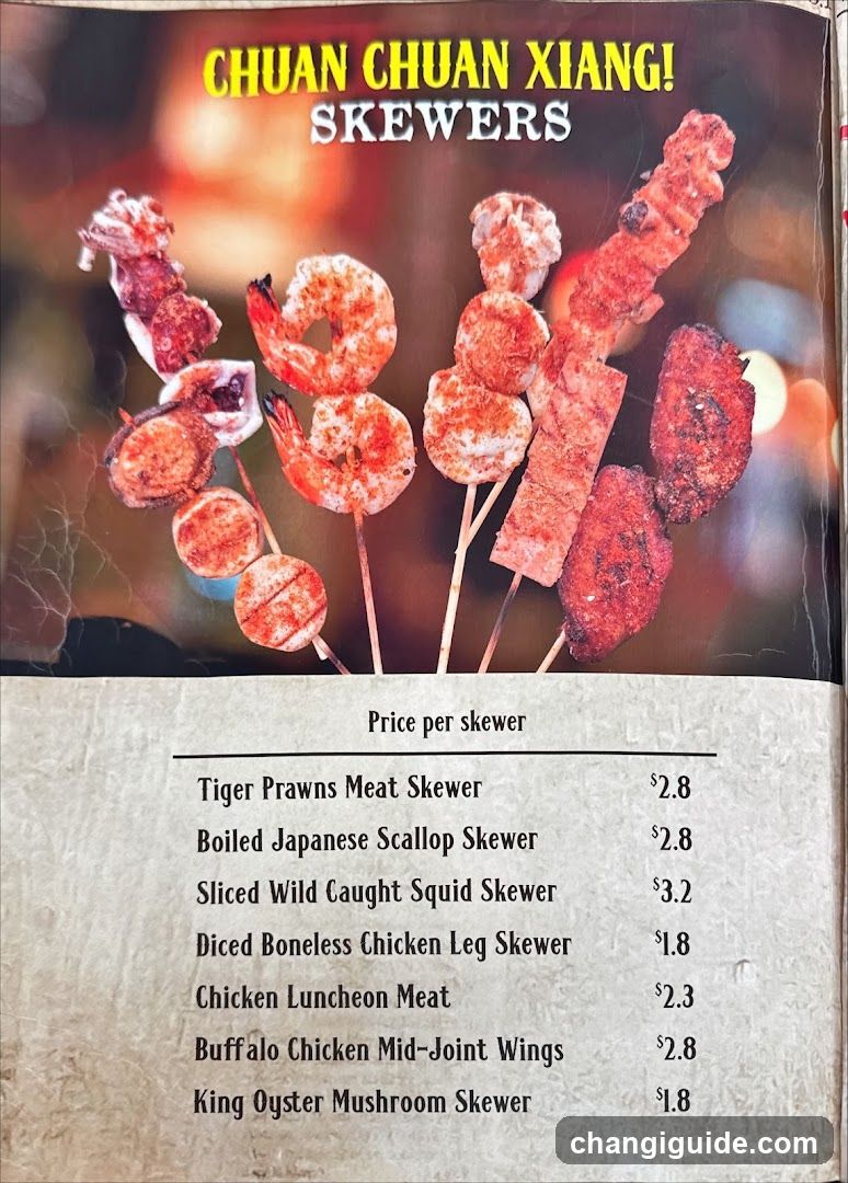 Chuan Chuan Xiang! Skewers Menu