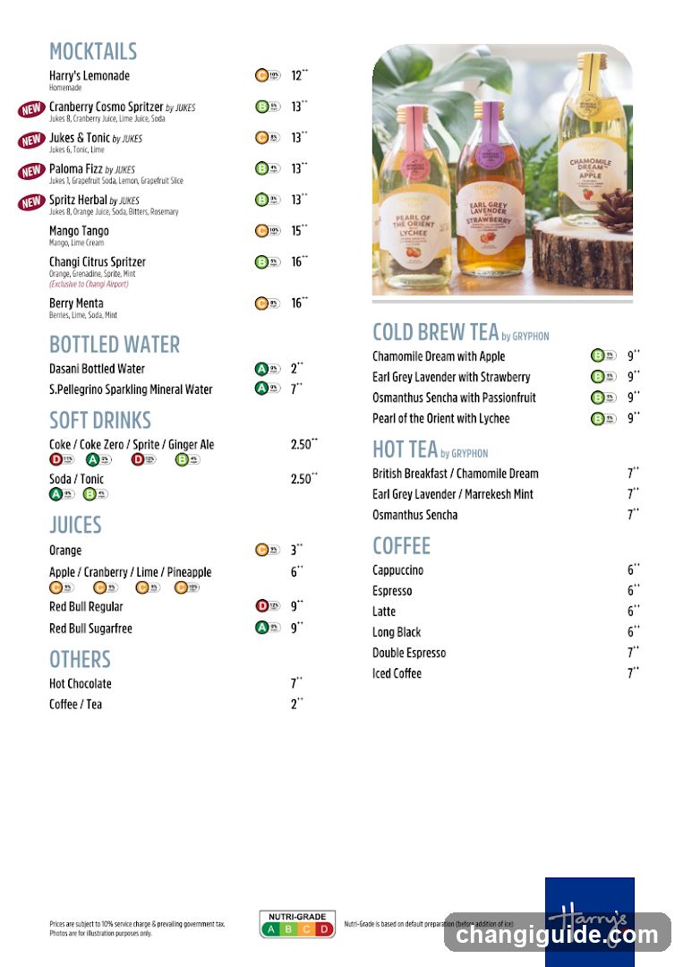 Harry's Menu