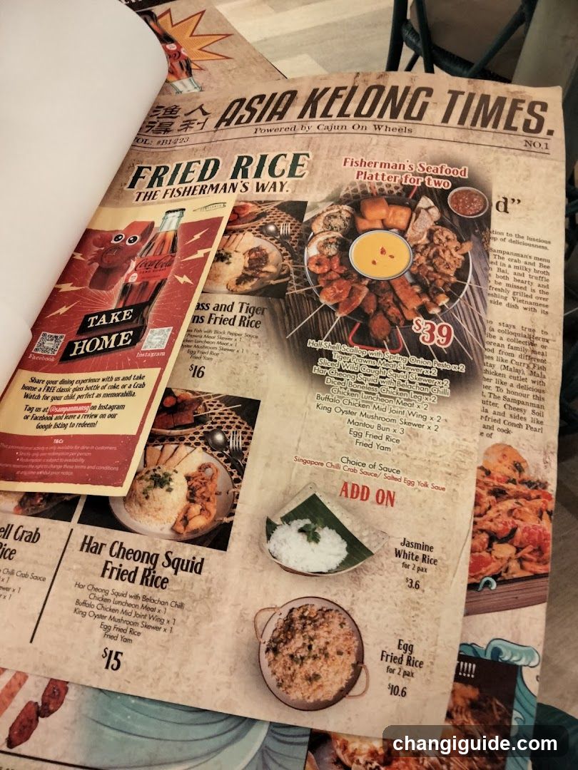Asian Restaurant Menu Spread