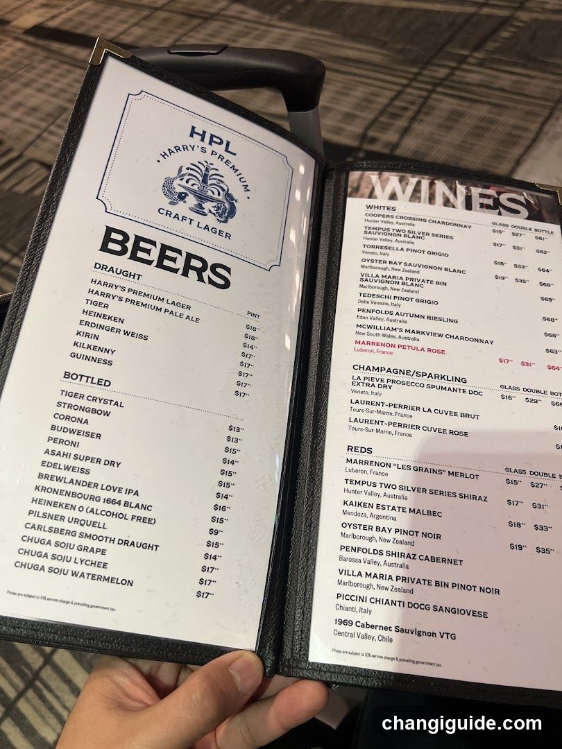 HPL Harry's Premium Craft Lager Menu